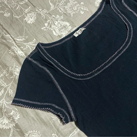 Free People End Game Pointelle tee - Picture 2 of 4